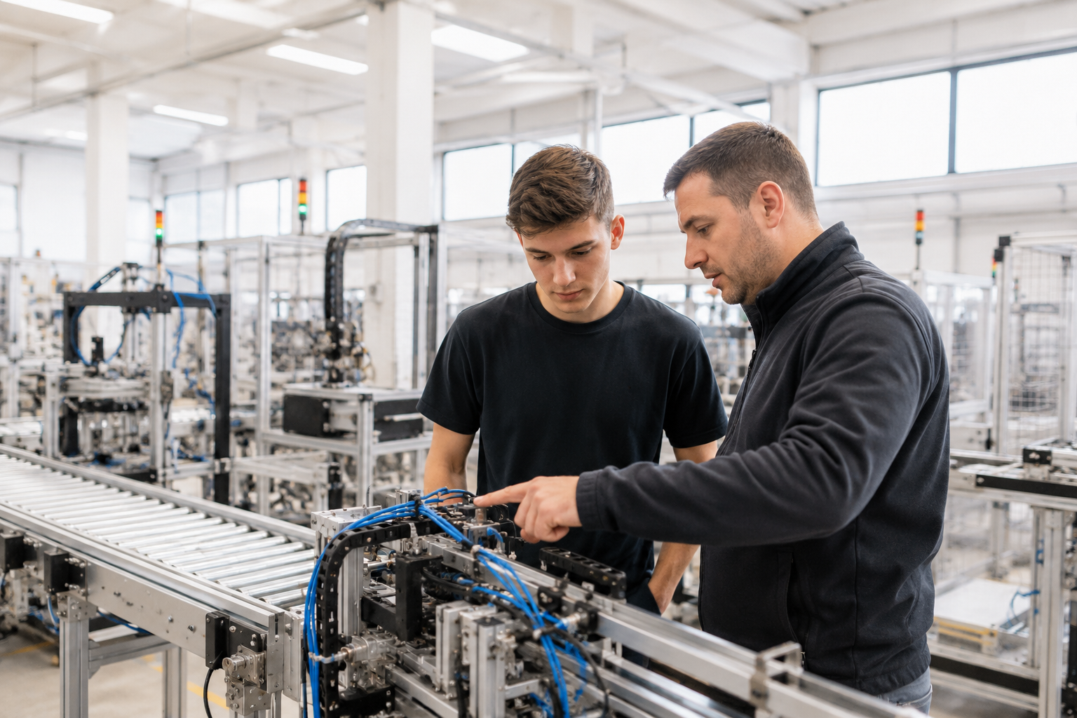 Colaborare tehnică într-un mediu industrial automatizat